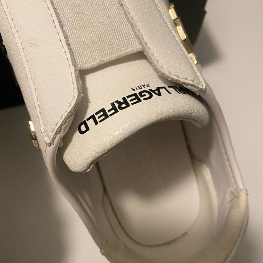 Karl Lagerfeld White Slip-On Sneakers - Picture 12 of 13